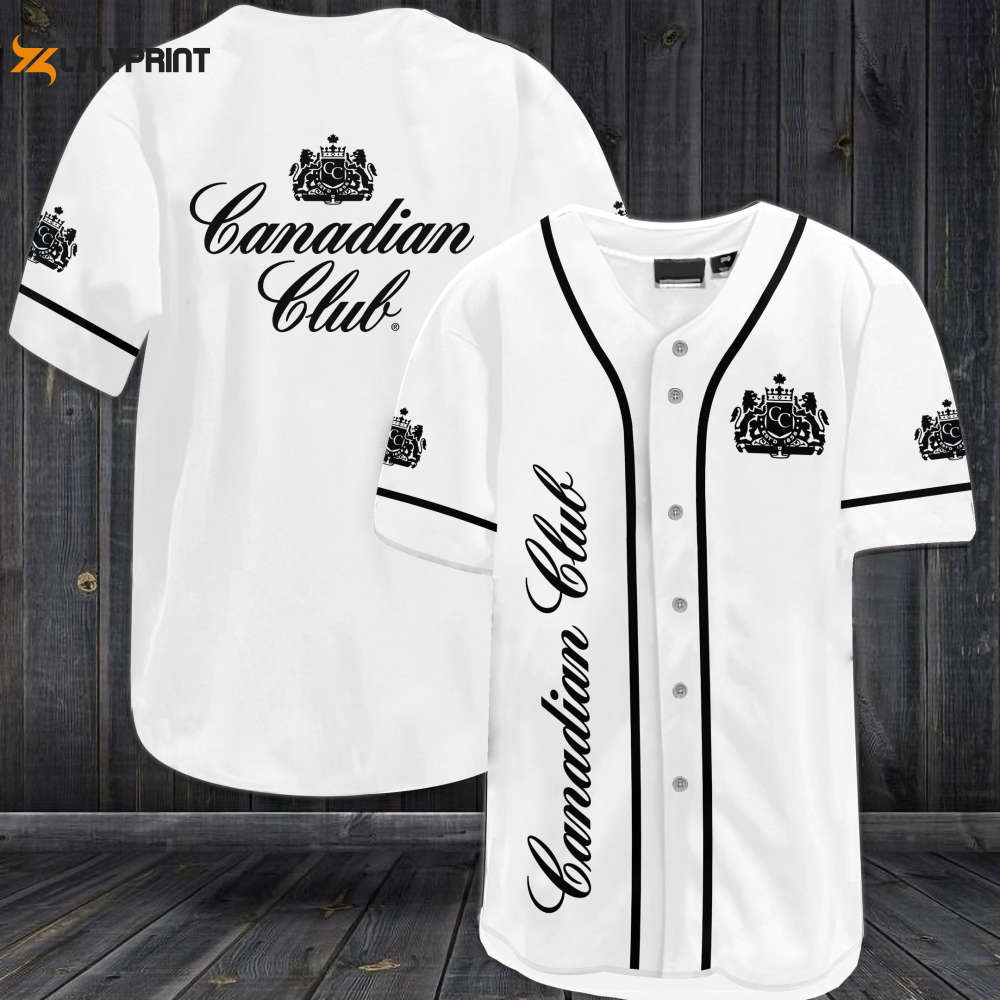 Canadian Club Baseball Jersey - lylyprint.com baseball jersey product view 1