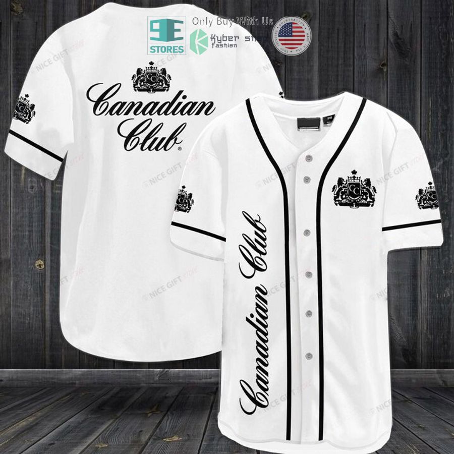 BEST Canadian Club logo white Baseball Jersey baseball jersey product view 1