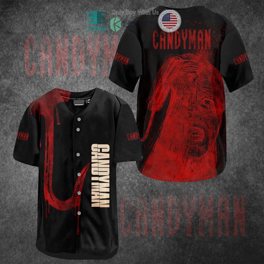 BEST Candyman red black Baseball Jersey baseball jersey product view 1