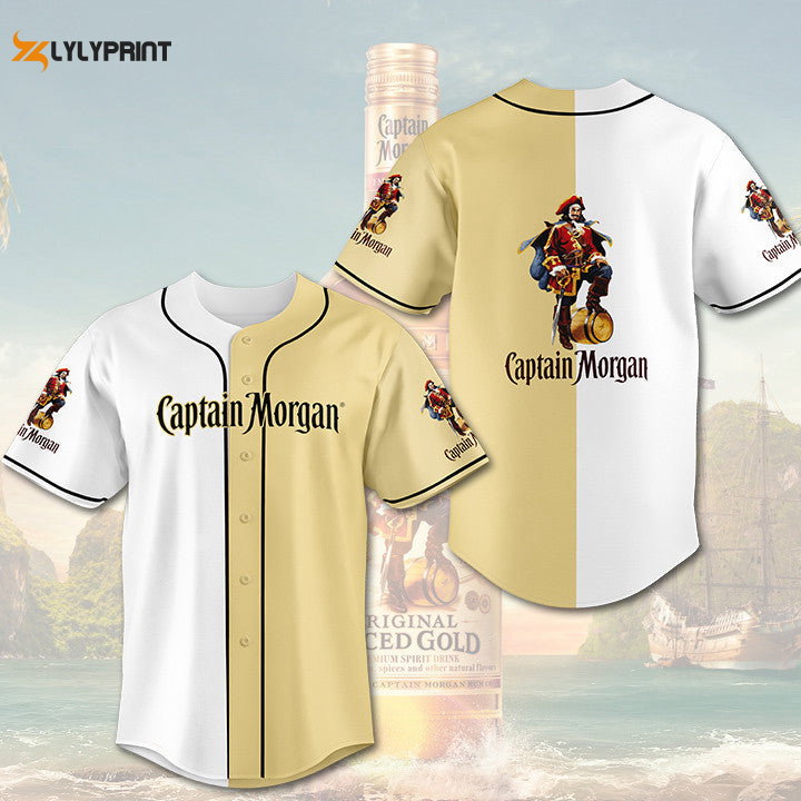 Captain Morgan Baseball Jersey - lylyprint.com baseball jersey product view 1