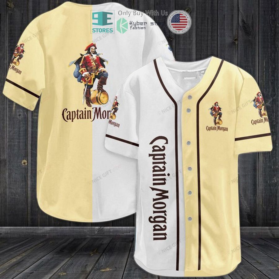 BEST Captain Morgan logo Baseball Jersey baseball jersey product view 1