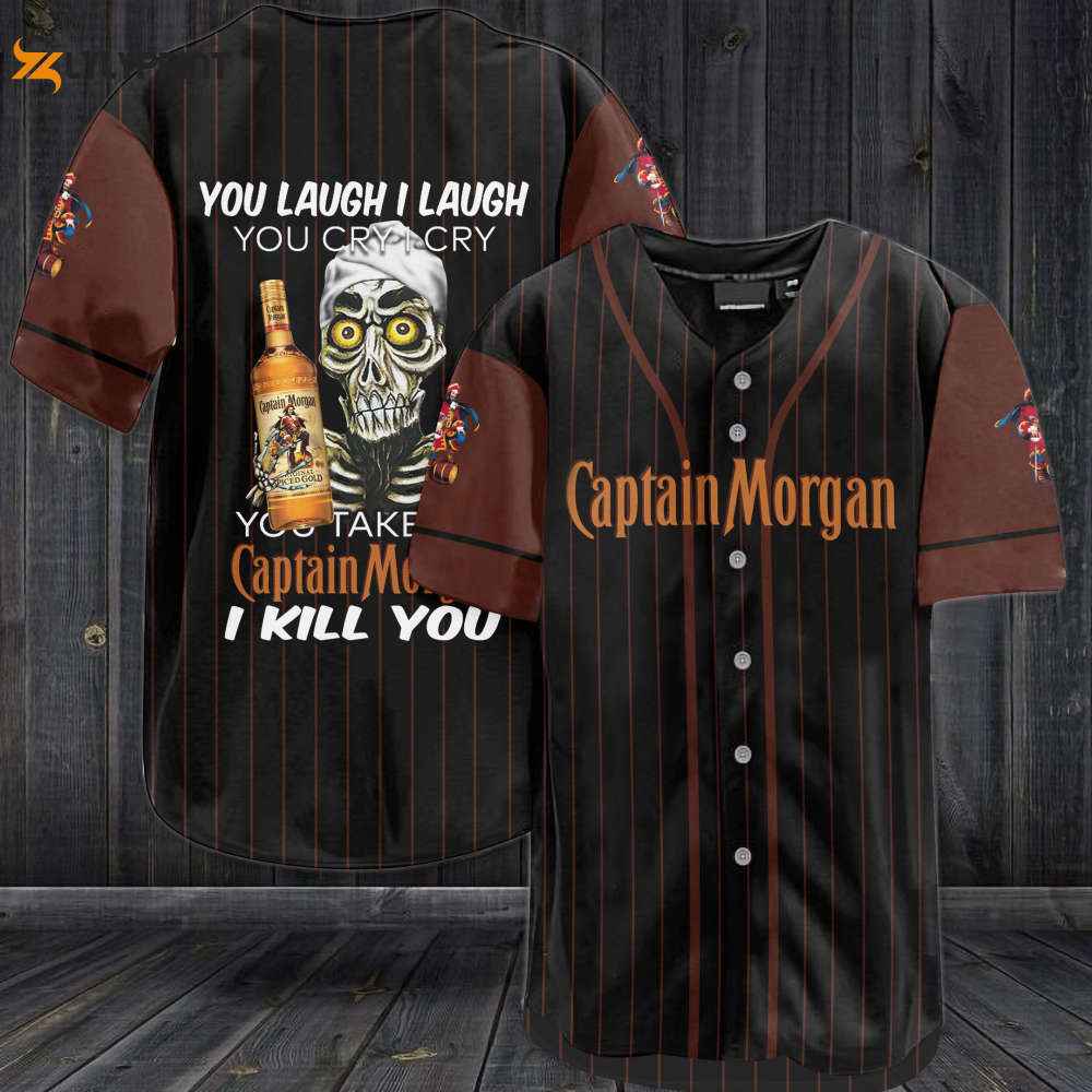 Captain Morgan You Laugh I Laugh You Cry I Cry Baseball Jersey - lylyprint.com baseball jersey product view 1
