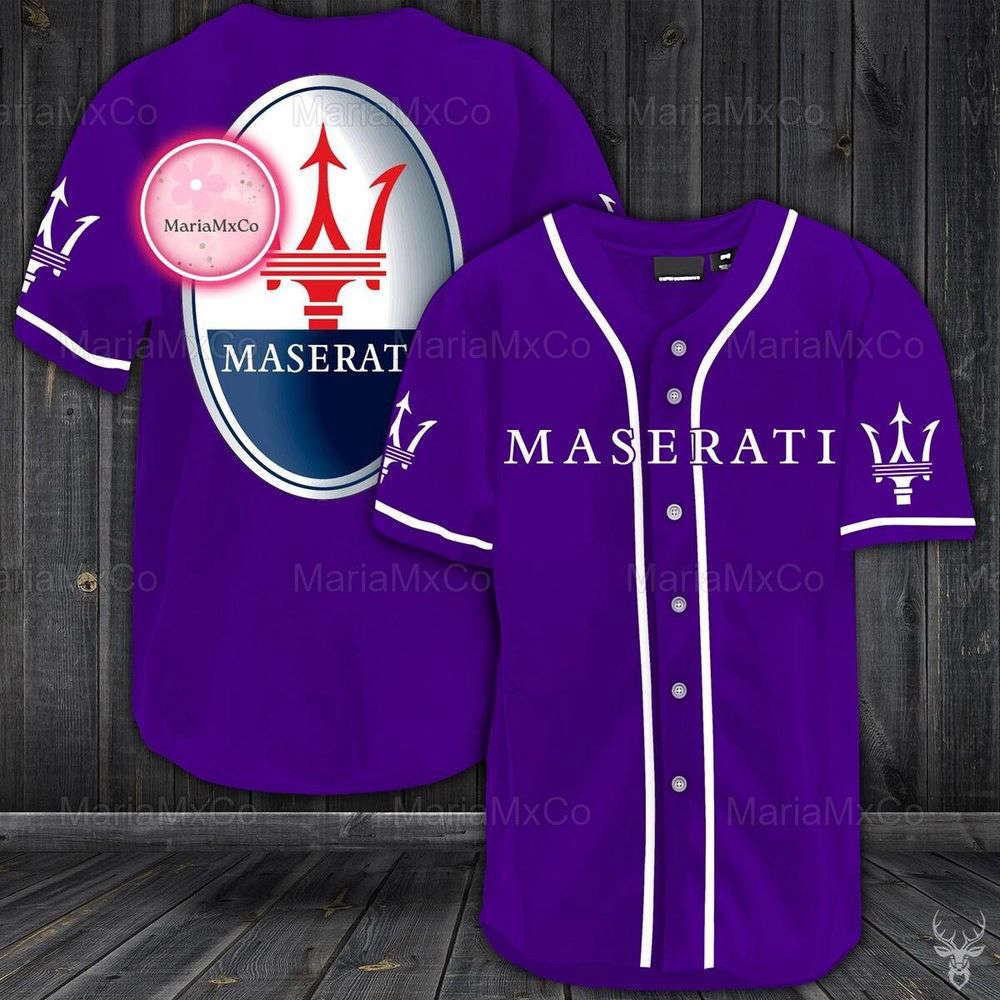 Car Maserati Shirt, Maserati Baseball Jersey, Maserati tshirt - lylyprint.com baseball jersey product view 3