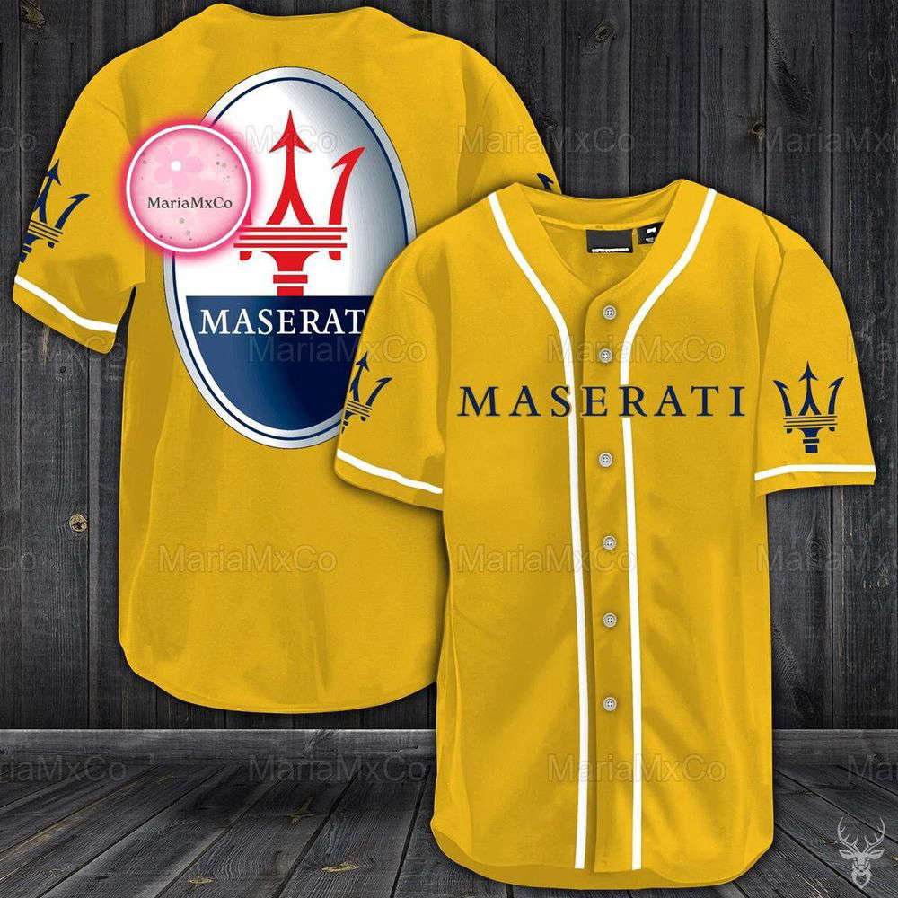 Car Maserati Shirt, Maserati Baseball Jersey, Maserati tshirt - lylyprint.com baseball jersey product view 4