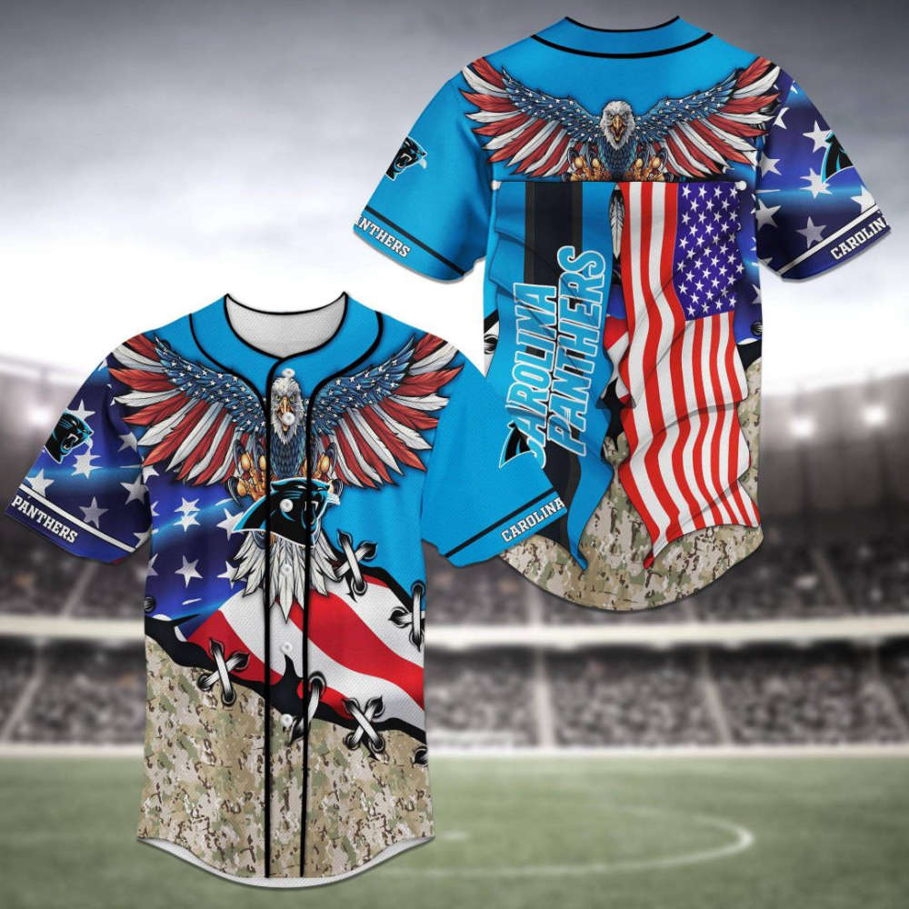 Carolina Panthers Baseball Jersey Gift For Men Women - lylyprint.com baseball jersey product view 2