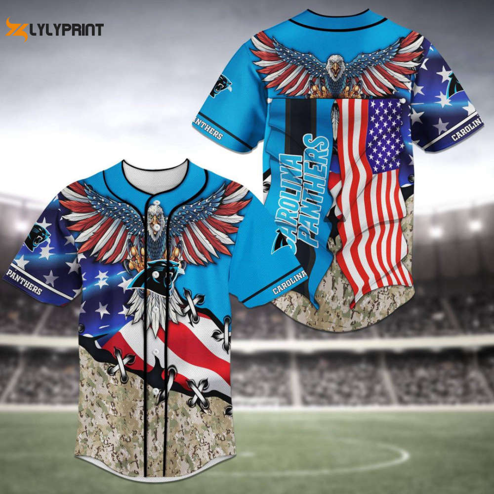 Carolina Panthers Baseball Jersey Gift For Men Women - lylyprint.com baseball jersey product view 1