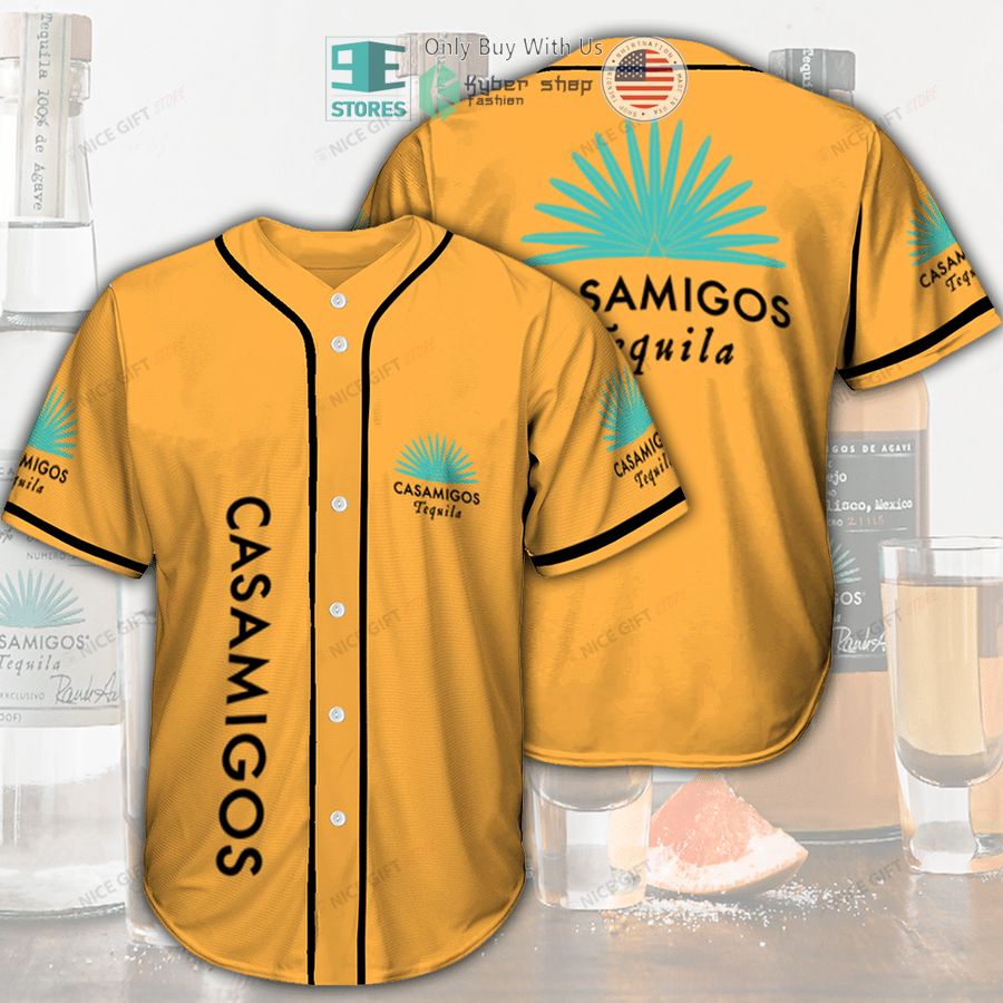 BEST Casamigos logo orange Baseball Jersey baseball jersey product view 1