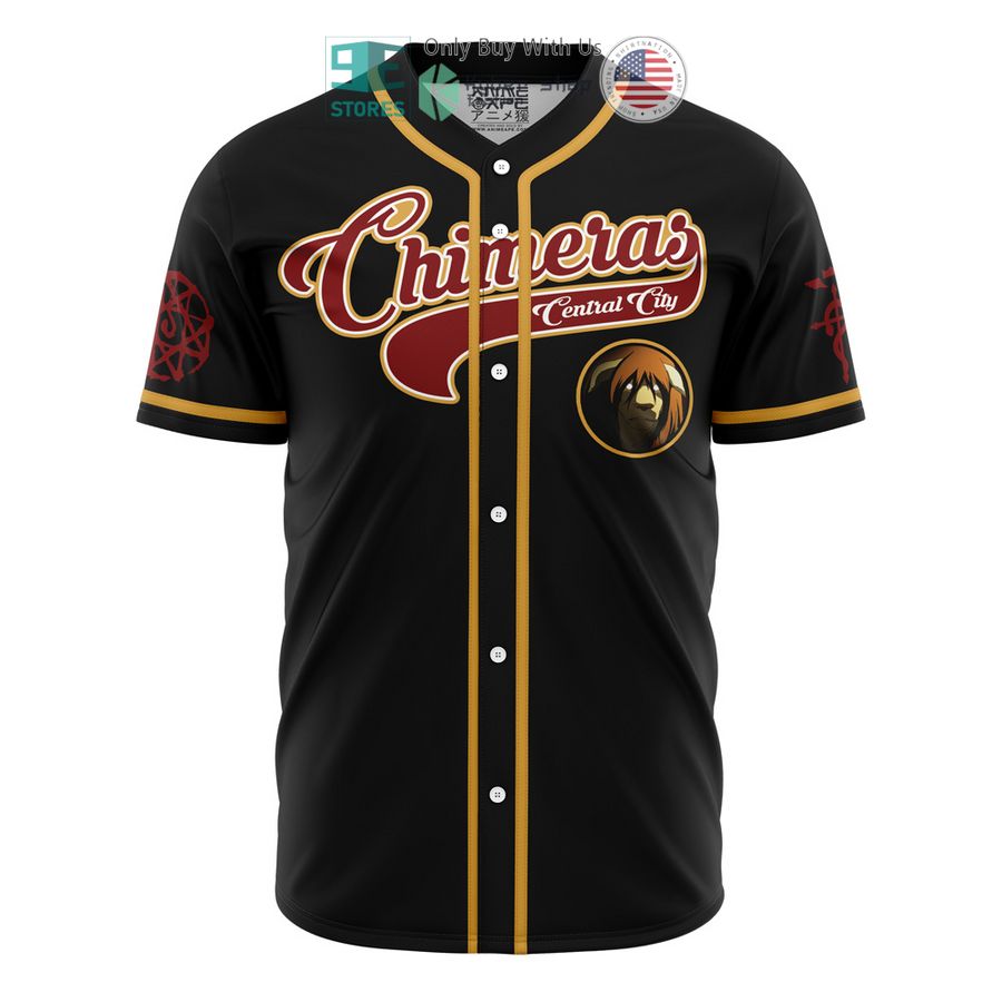 BEST Central City Chimeras Full Metal Alchemist Baseball Jersey baseball jersey product view 1