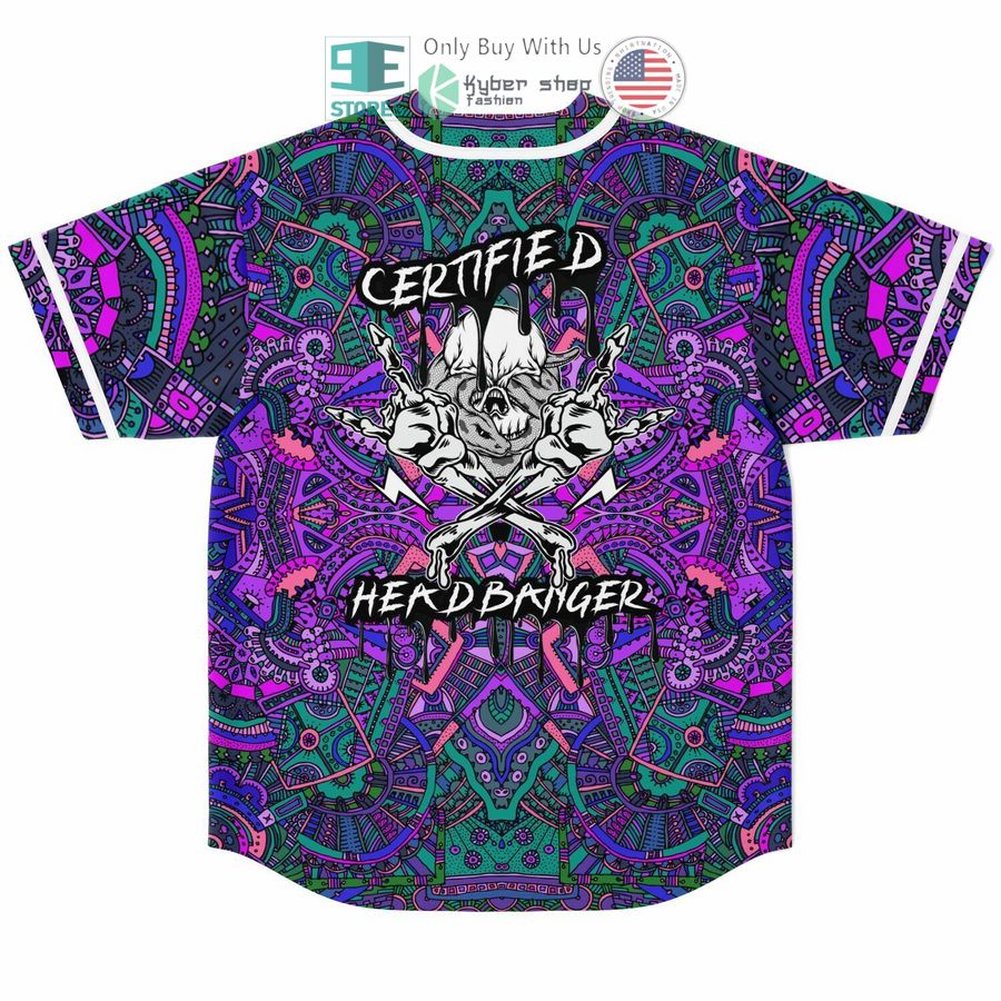 BEST Certified Headbanger trippy Baseball Jersey baseball jersey product view 1