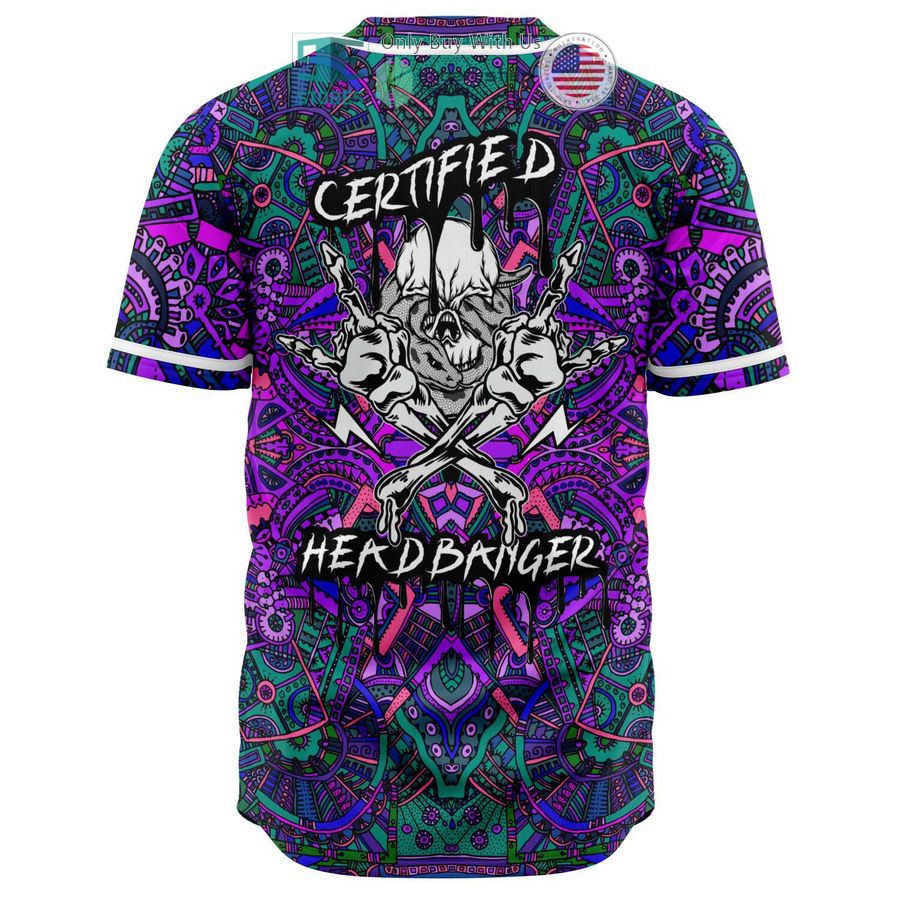 BEST Certified Headbangeredm Baseball Jersey baseball jersey product view 1
