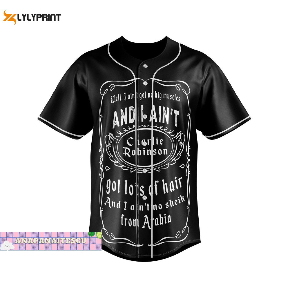 Charlie Robinson Baseball Jersey, Charlie Robinson Jersey - lylyprint.com baseball jersey product view 1