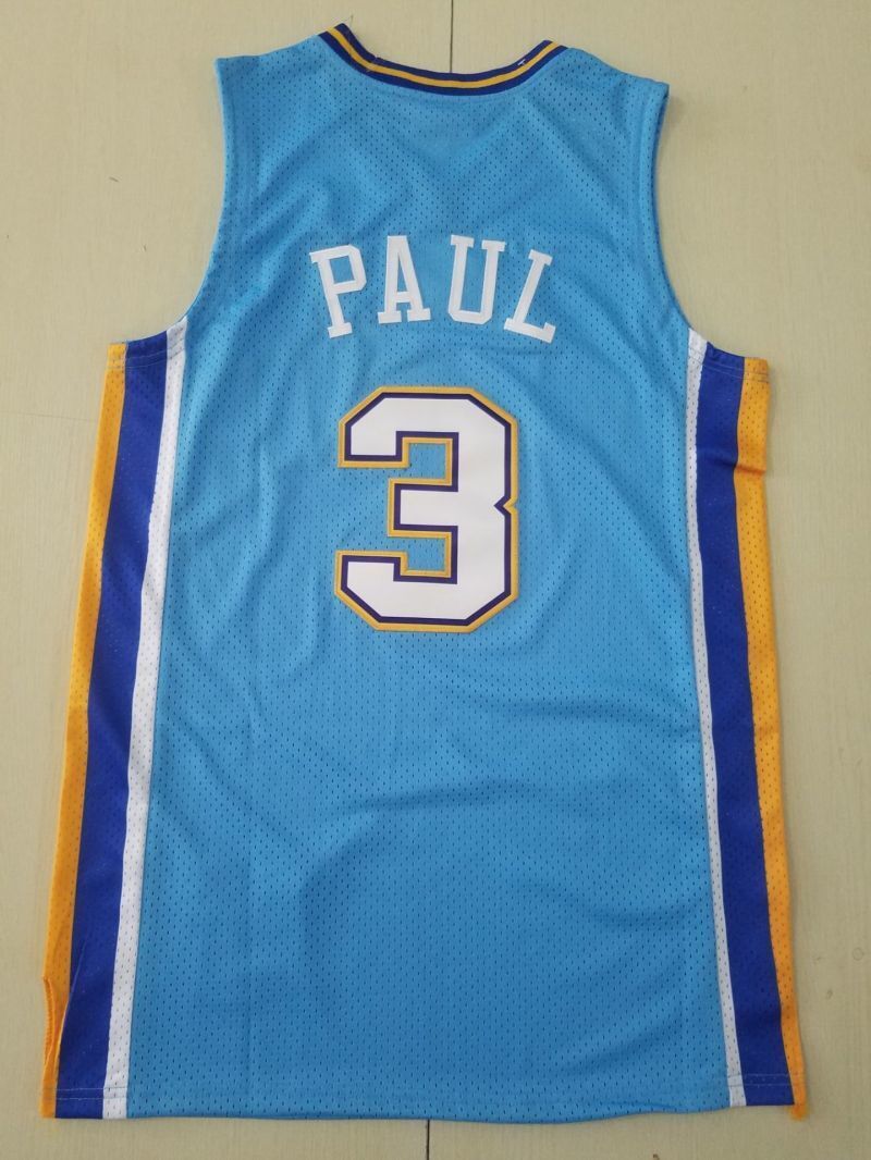 charlotte hornets #3 chris paul Hornets 3 Retro Blue s-xxl Style 1 Basketball Jersey basketball jersey product view 1