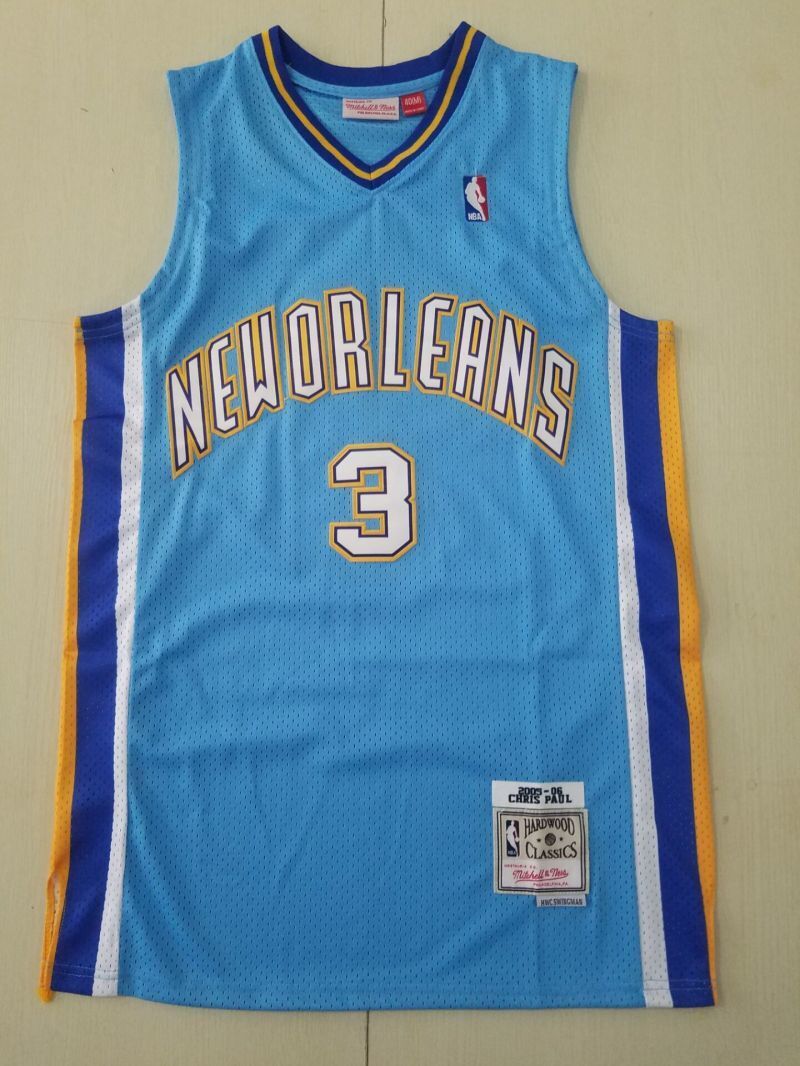 charlotte hornets #3 chris paul Hornets 3 Retro Blue s-xxl Style 2 Basketball Jersey basketball jersey product view 1