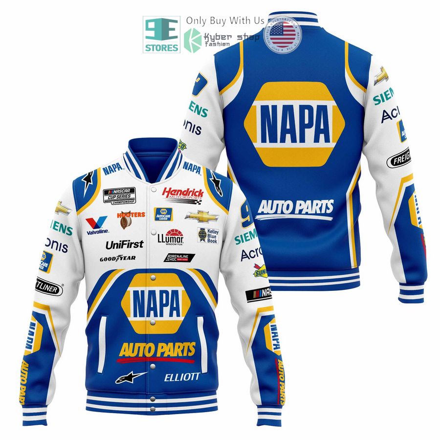 BEST Chase Elliott Napa Baseball Jacket baseball jersey product view 1