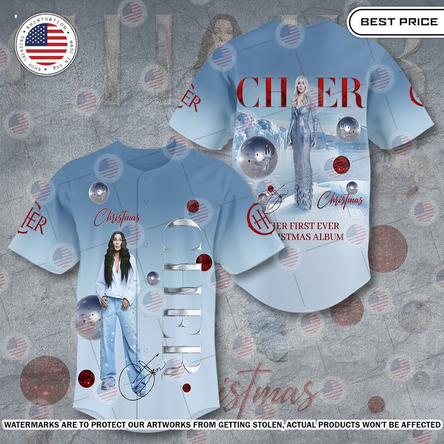 Cher Christmas Album Baseball Jersey baseball jersey product view 1