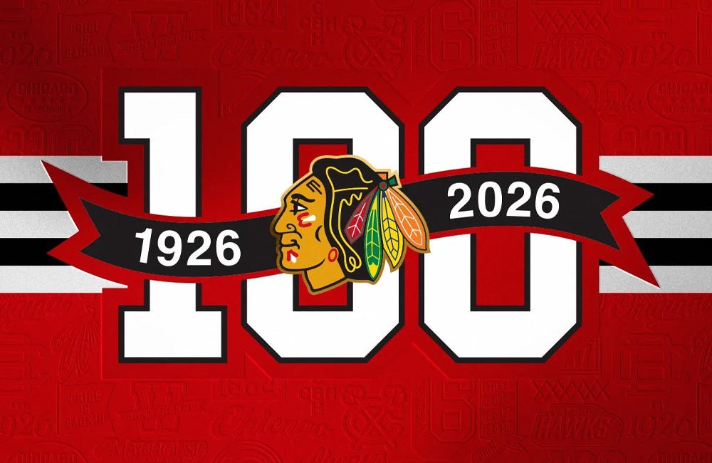 chicago-blackhawks-100th-anniversary-logo-sportslogosnet-2025-26 Hockey Jersey hockey jersey product view 1