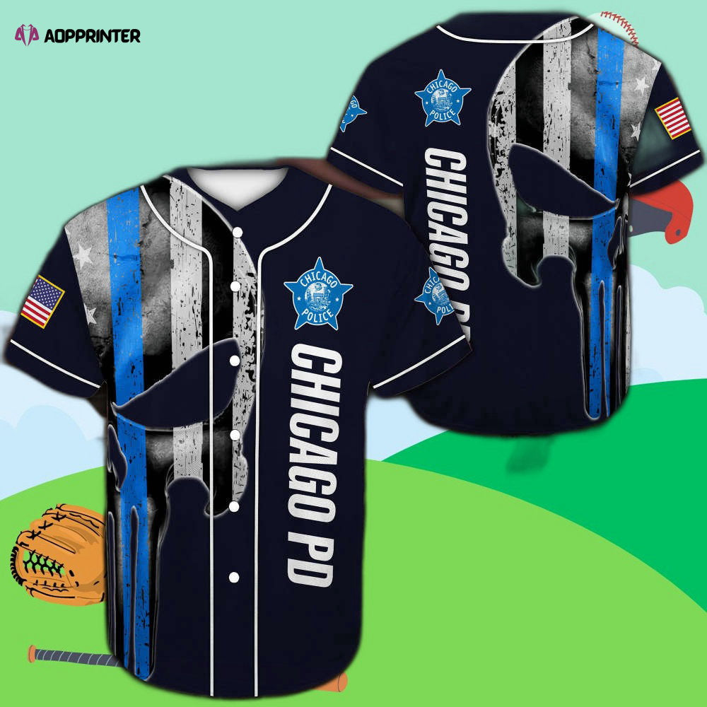 Chicago Police Department Baseball Jersey - Aopprinter baseball jersey product view 1