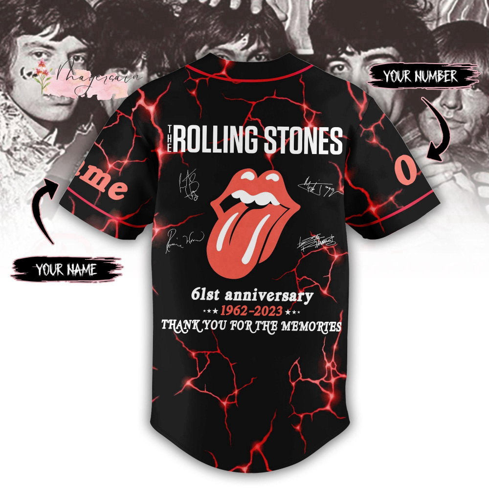 Christmas Stones Script Tongue Baseball Jersey Shirt, Rock And Roll Baseball Jersey, Rolling Jersey Shirt, Music Lover Baseball Shirt baseball jersey product view 3