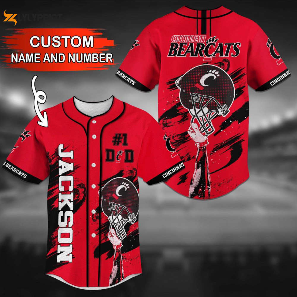 Cincinnati Bearcats Personalized Baseball Jersey Gift For Men Women - lylyprint.com baseball jersey product view 1