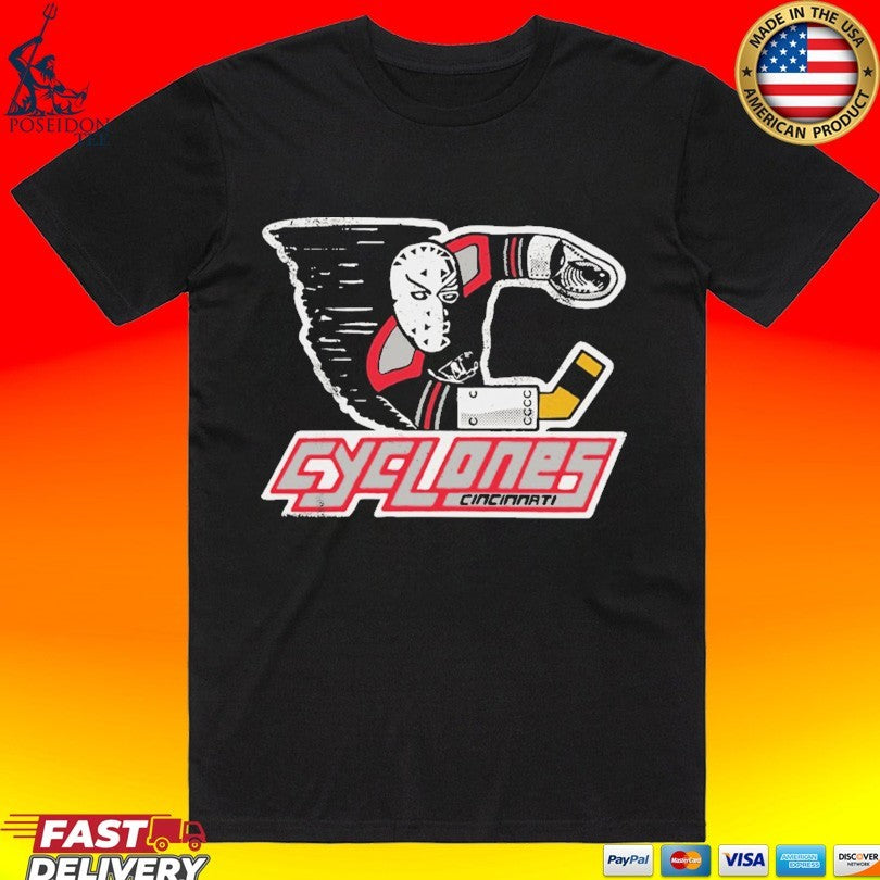 Cincinnati Cyclones Goalie Logo T-shirt Unisex T-shirt, Sweatshirt, Hoodie, Long Sleeve Tee - T-Shirt, Sweatshirt, Hoodie