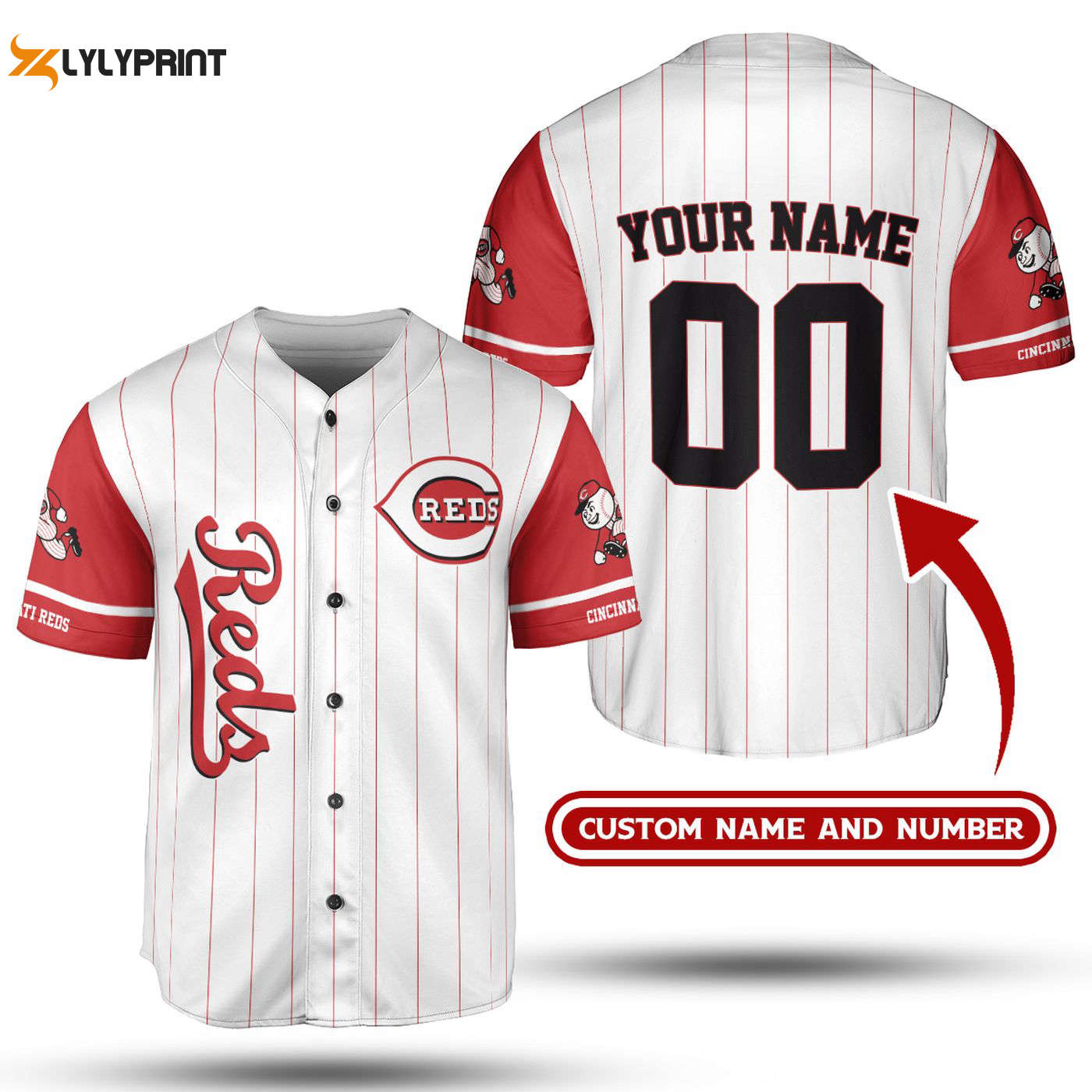 Cincinnati Reds MLB Jersey Shirt: Custom Collection for Fans - Baseball Fanatics Unite! - lylyprint.com baseball jersey product view 1