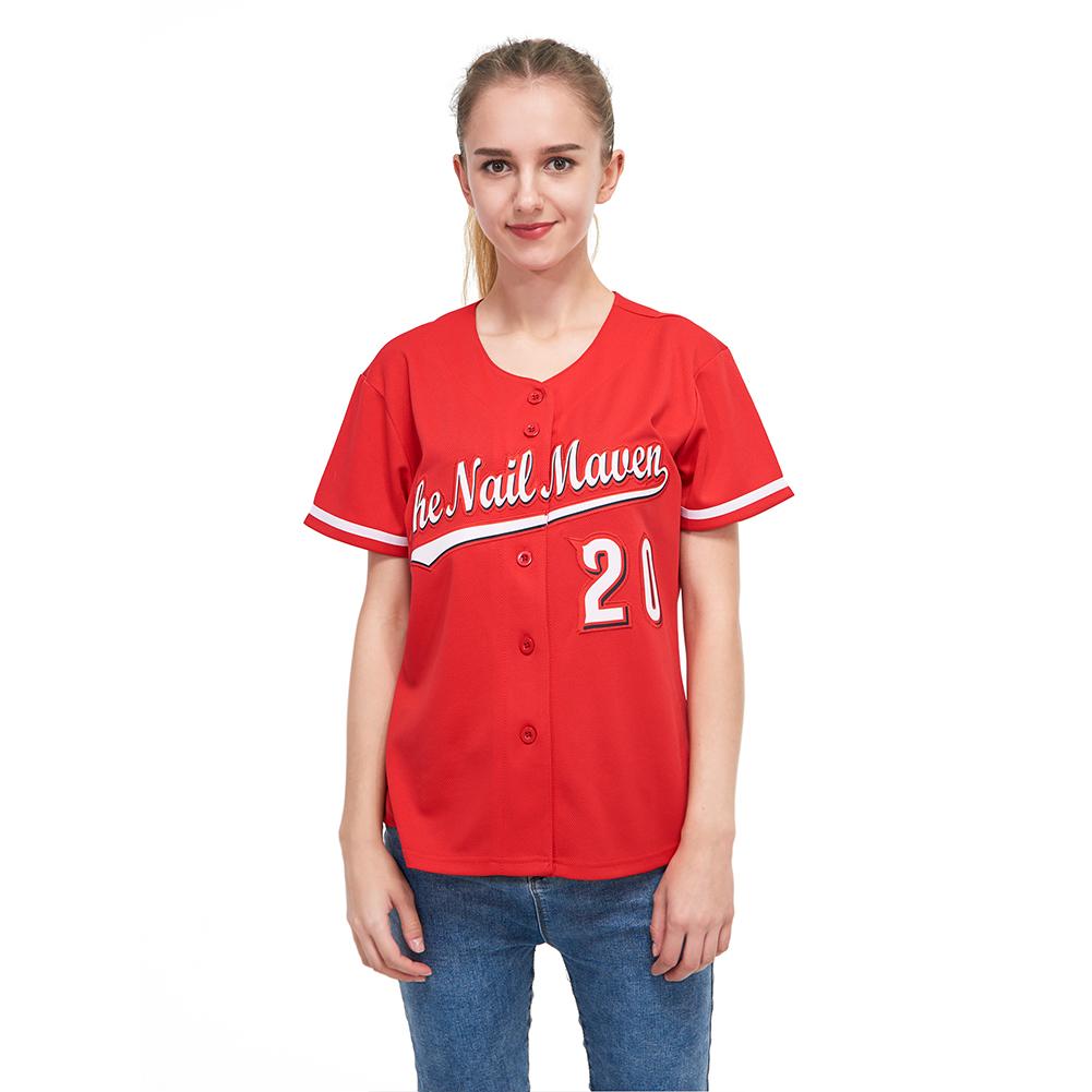 Custom Red White-Black Baseball Jersey baseball jersey product view 2