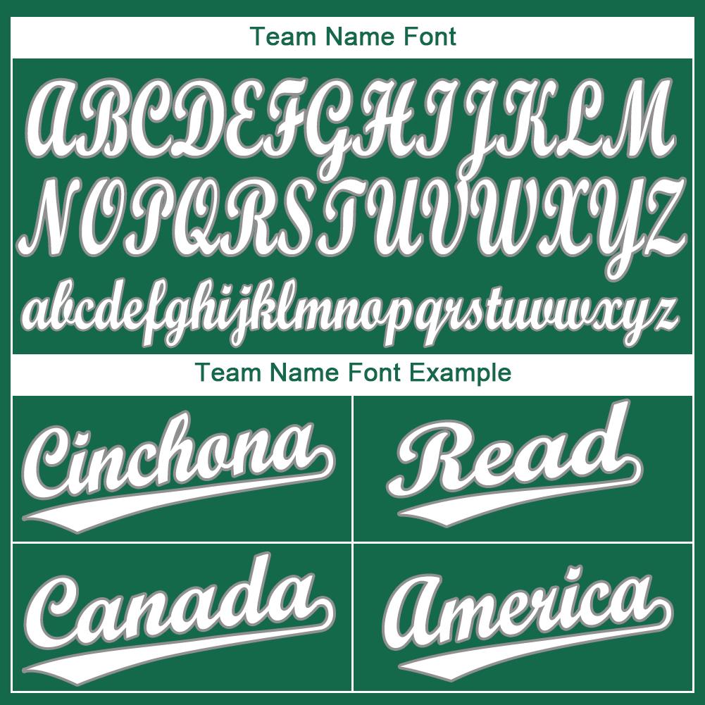 Custom Kelly Green White-Gray Baseball Jersey baseball jersey product view 5