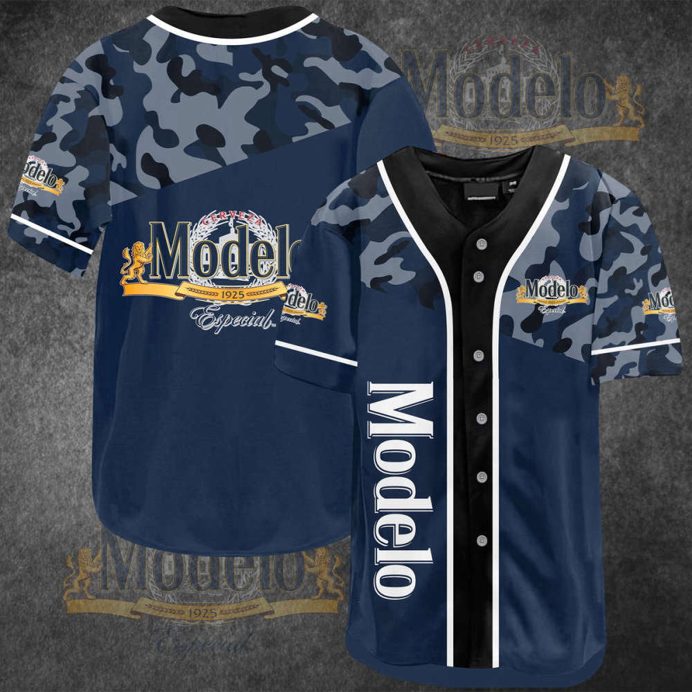 Classic Camouflage Modelo Baseball Jersey – Stylish & Versatile Design - Aopprinter baseball jersey product view 2
