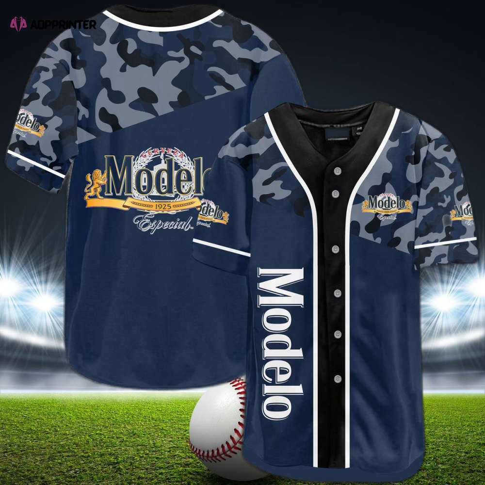 Classic Camouflage Modelo Baseball Jersey – Stylish & Versatile Design baseball jersey product view 1