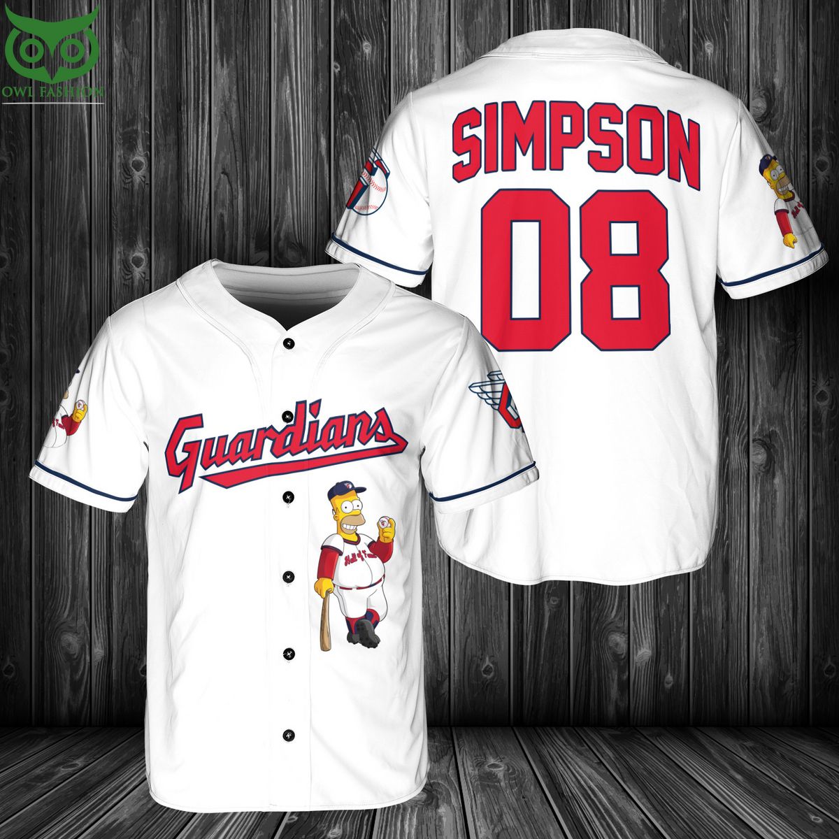 Cleveland Guardians MLB Simpson Baseball Jersey baseball jersey product view 1