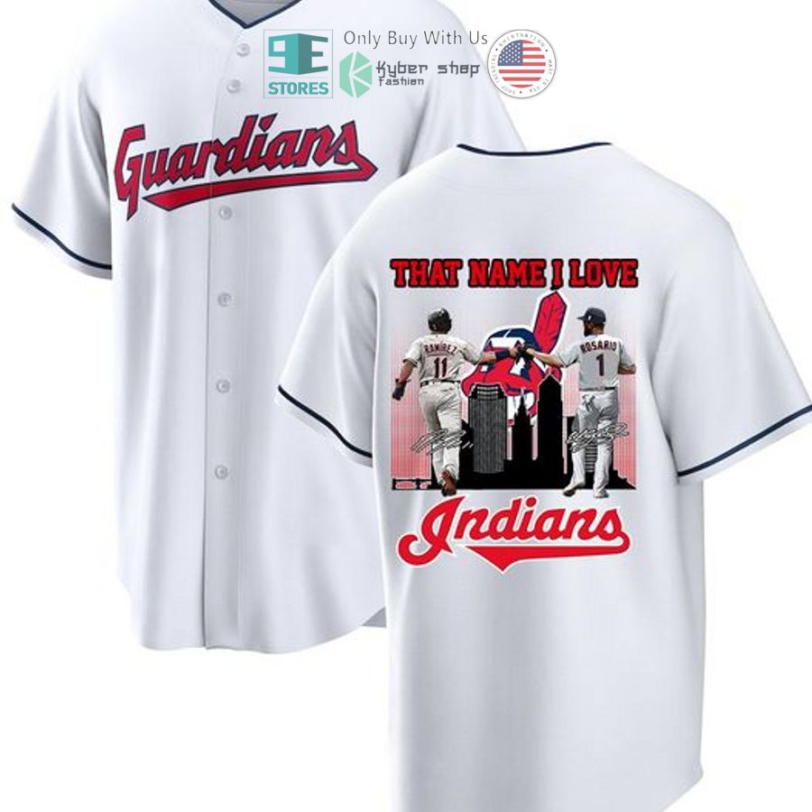 BEST Cleveland Indians That Name I Love white Baseball Jersey baseball jersey product view 1