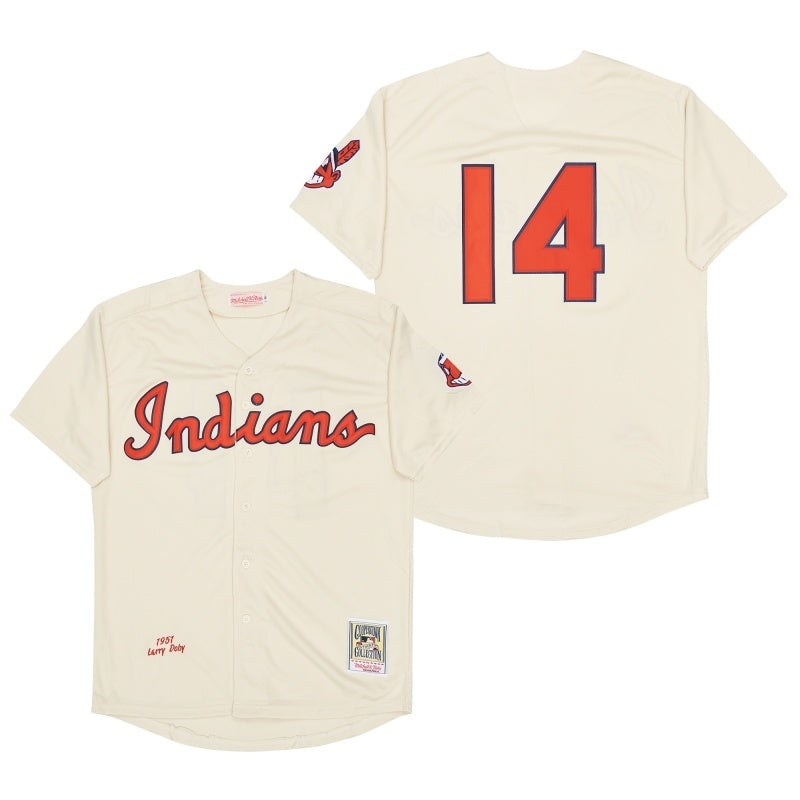 cleveland indians #14 larry doby Style 3 Baseball Jersey baseball jersey product view 1