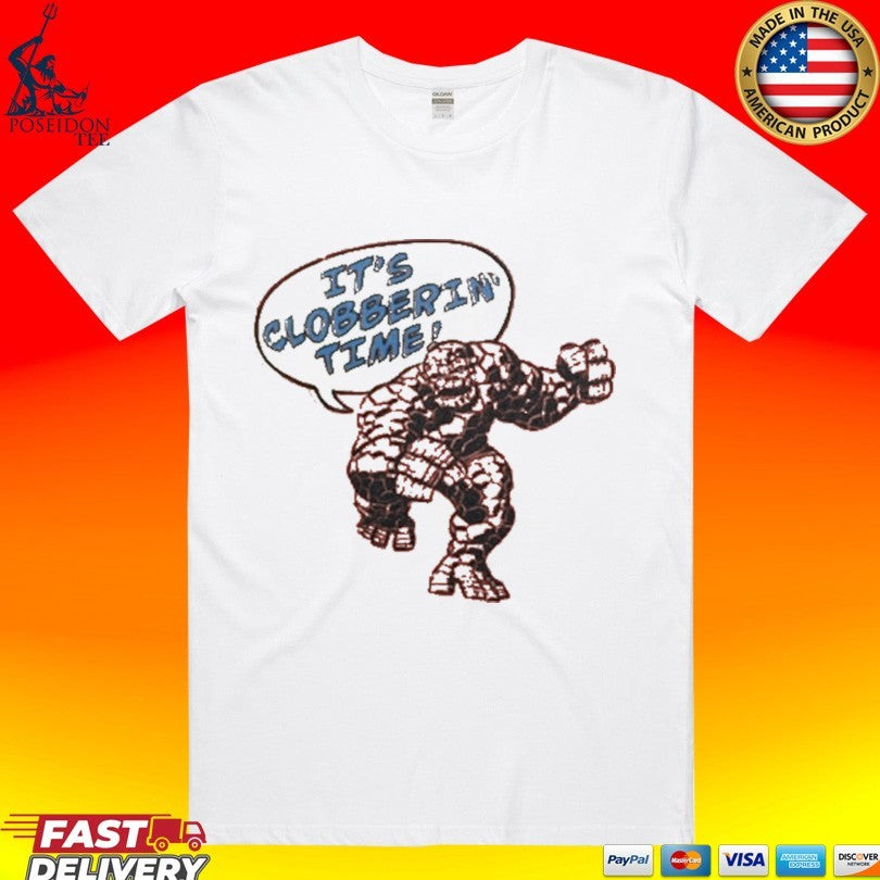 Cm Punk Wearing Its Clobberin Time T-shirt Unisex T-shirt, Sweatshirt, Hoodie, Long Sleeve Tee - T-Shirt, Sweatshirt, Hoodie