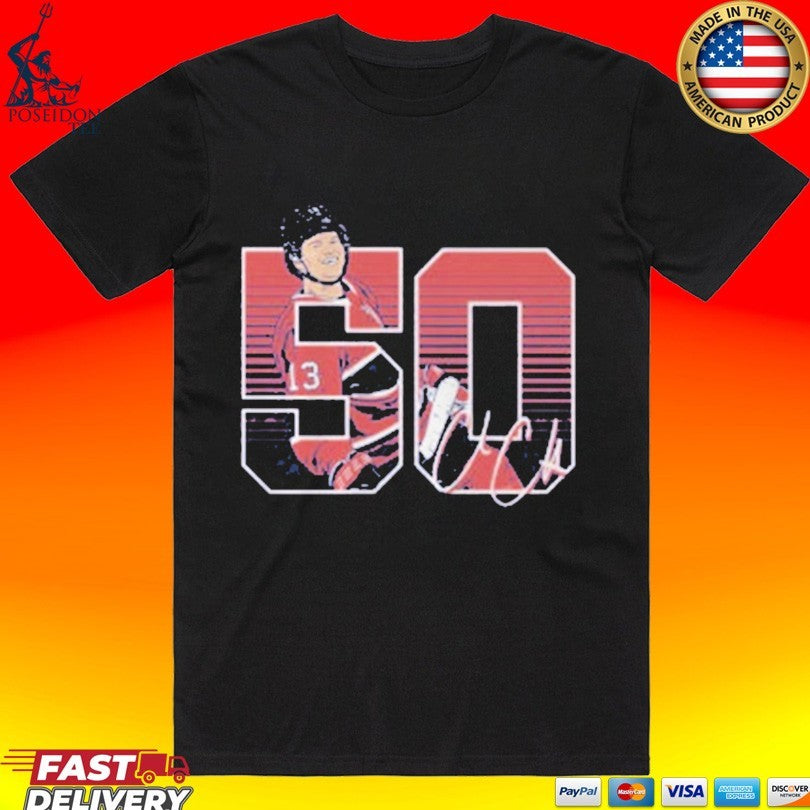 Cole Caufield 50 Goals 2026 T-shirt Unisex T-shirt, Sweatshirt, Hoodie, Long Sleeve Tee - T-Shirt, Sweatshirt, Hoodie