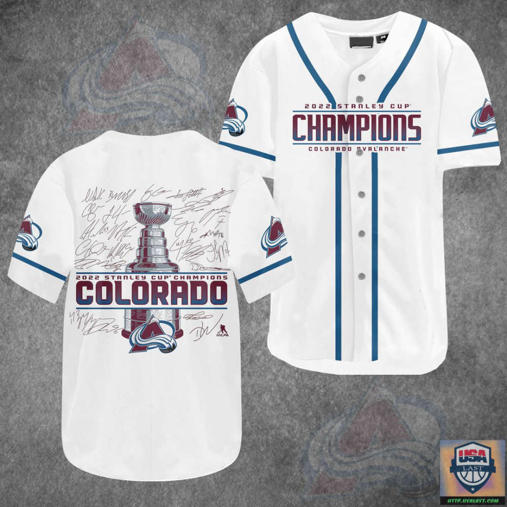 Colorado Avalanche Baseball Jersey For Fans BJ0046 - lylyprint.com baseball jersey product view 2