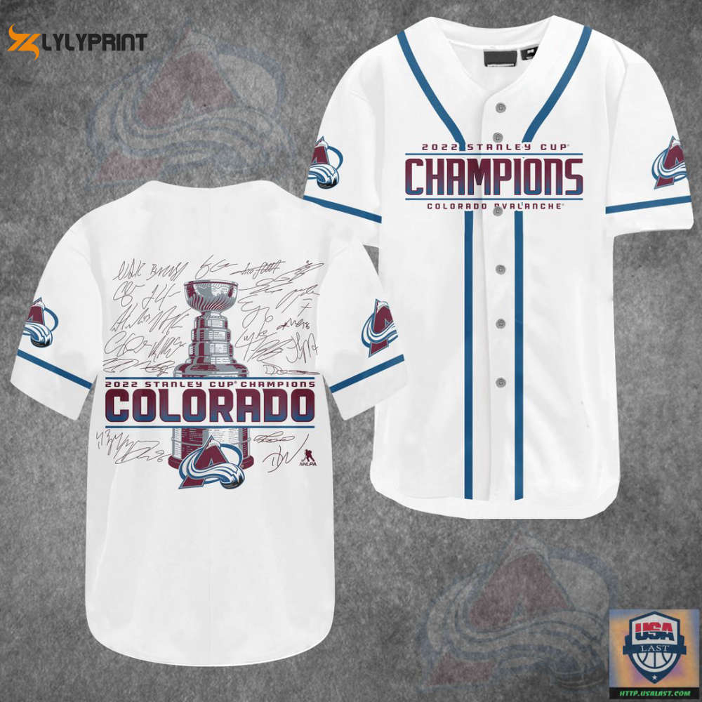 Colorado Avalanche Baseball Jersey For Fans BJ0046 - lylyprint.com baseball jersey product view 1