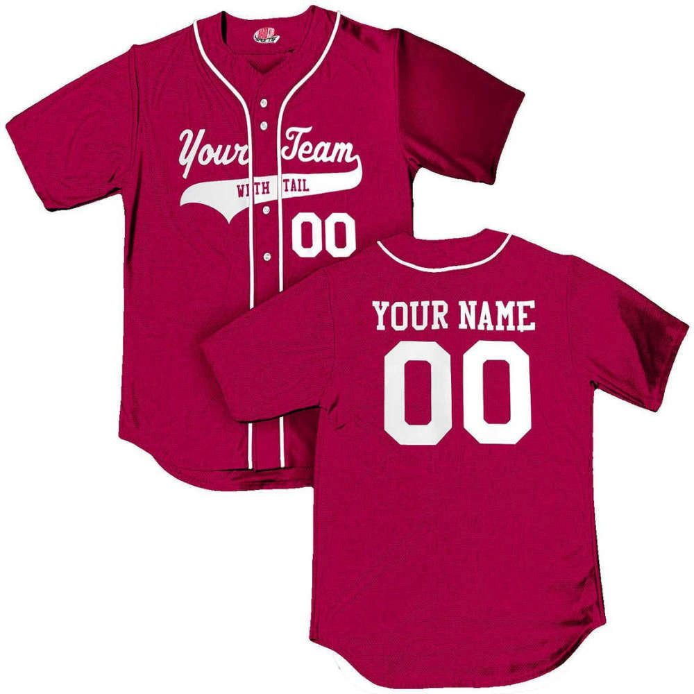 Colorful Custom Team Jesus Red Baseball Jersey Adult Unisex Sizes S-5XL baseball jersey product view 2