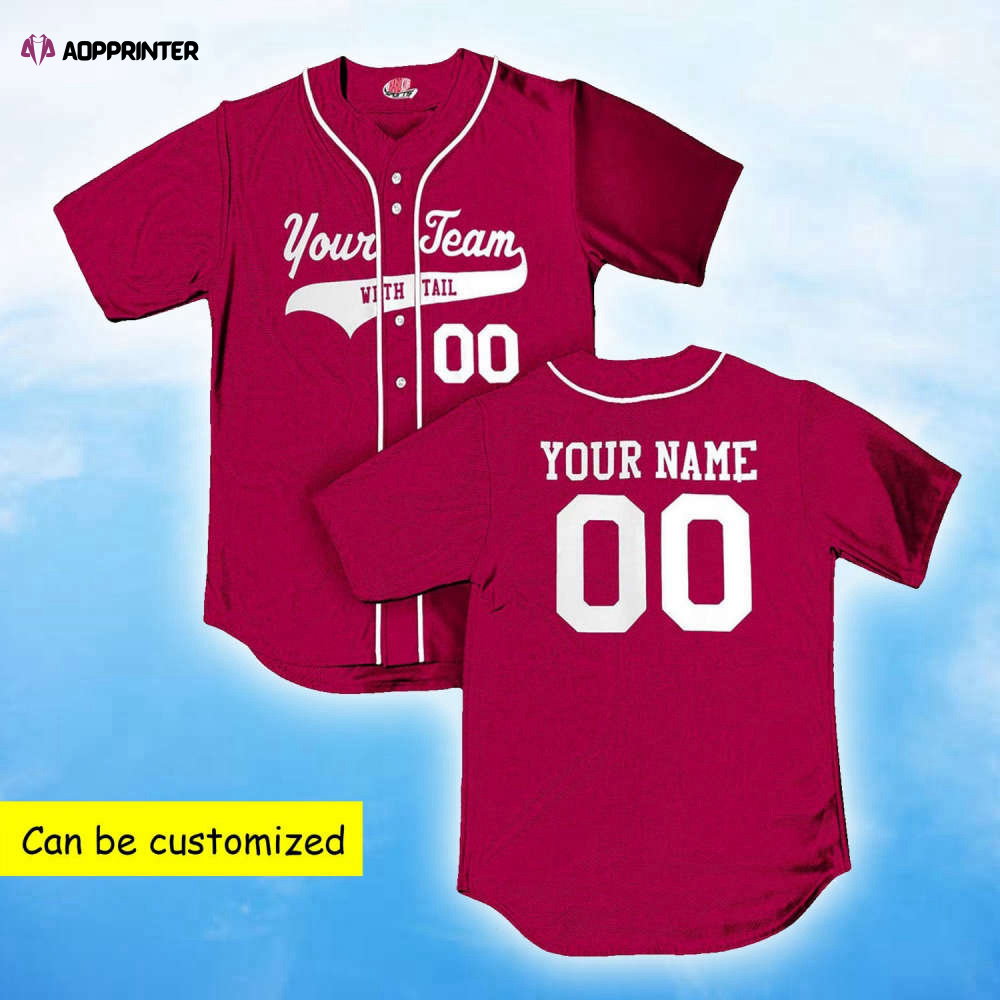 Colorful Custom Team Jesus Red Baseball Jersey Adult Unisex Sizes S-5XL baseball jersey product view 1