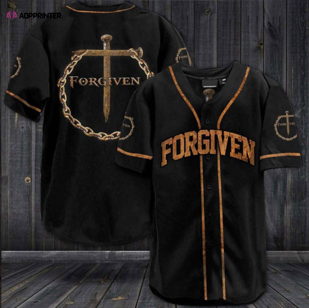 Colorful God Forgiven Baseball Jersey – Adult Unisex – S to 5XL Sizes baseball jersey product view 1