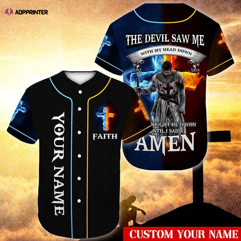 Colorful Jesus Amen Christian Baseball Jersey Custom Name Full Size S-5XL - Aopprinter baseball jersey product view 1
