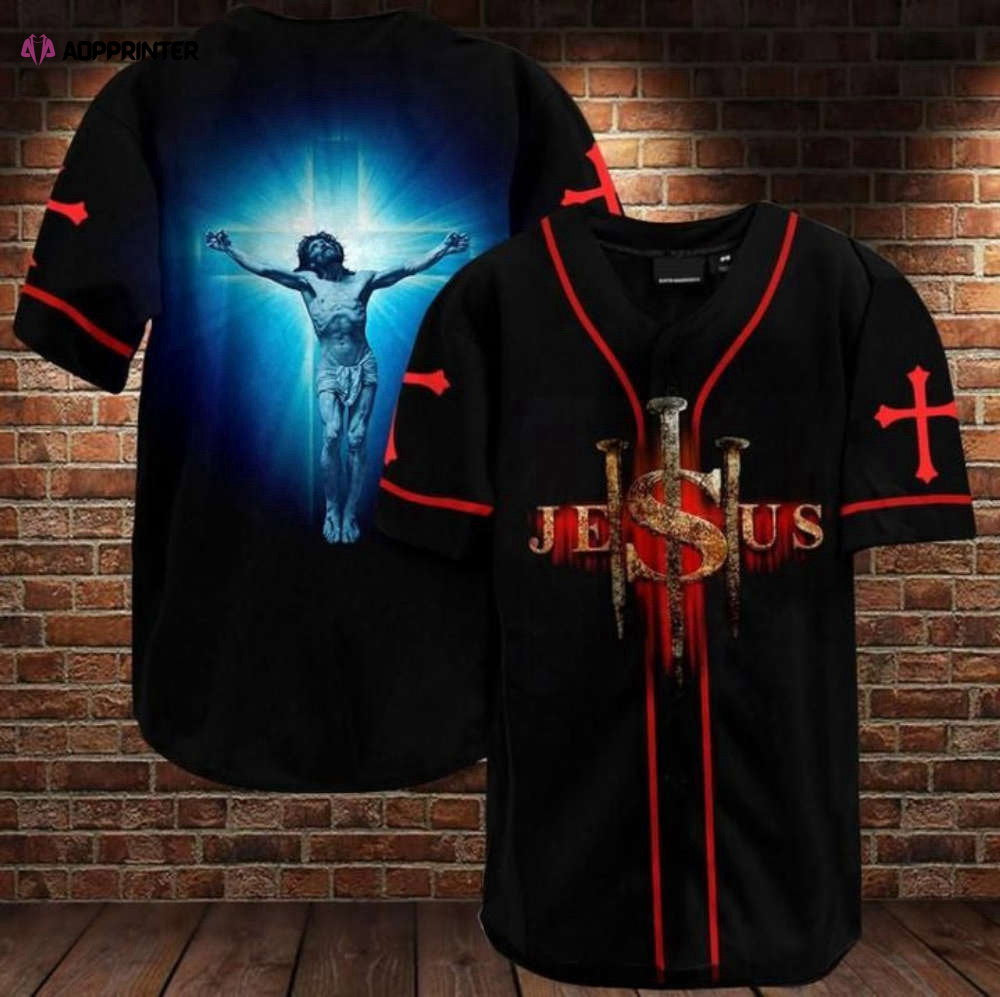 Colorful Jesus Baseball Jersey Adult Unisex S – 5XL Full Size baseball jersey product view 1