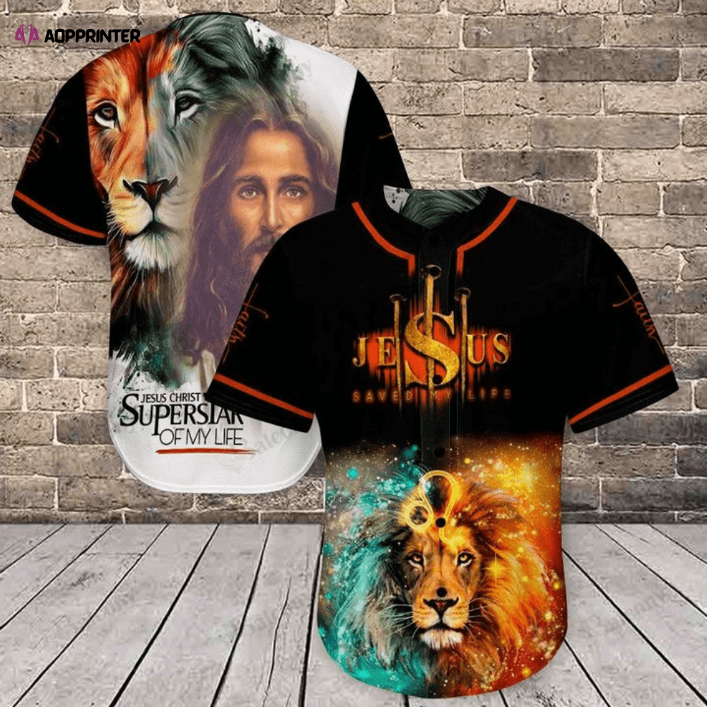 Colorful Jesus Christ Superstar Galaxy Lion Baseball Jersey Adult Unisex S-5XL Size - Aopprinter baseball jersey product view 1