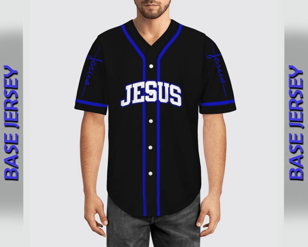 Colorful Jesus My God Baseball Jersey Adult Unisex S-5XL Full Size Way Maker QT206140Td baseball jersey product view 3