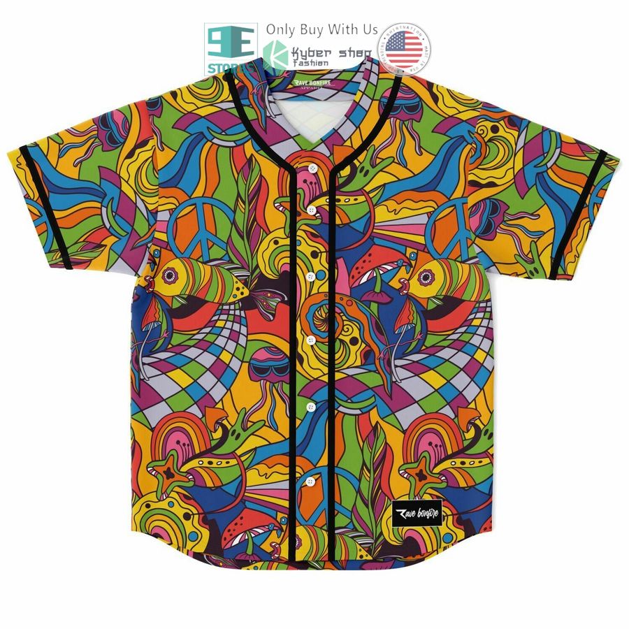 BEST Colorful Trippy Baseball Jersey baseball jersey product view 1
