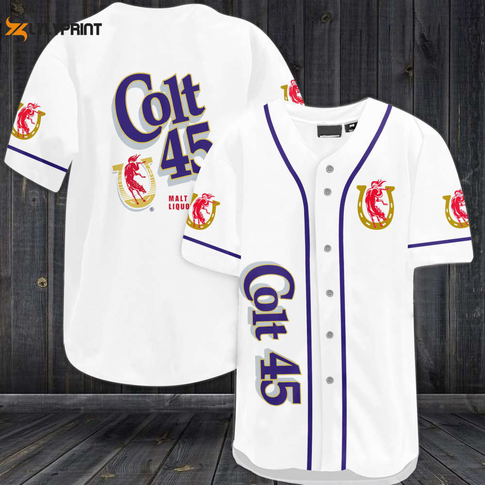 Colt 45 Malt Liquor Baseball Jersey - lylyprint.com baseball jersey product view 1