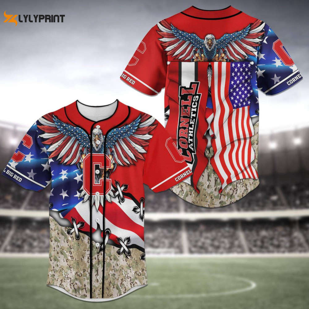 Cornell Big Red Baseball Jersey Gift For Men Women - lylyprint.com baseball jersey product view 1