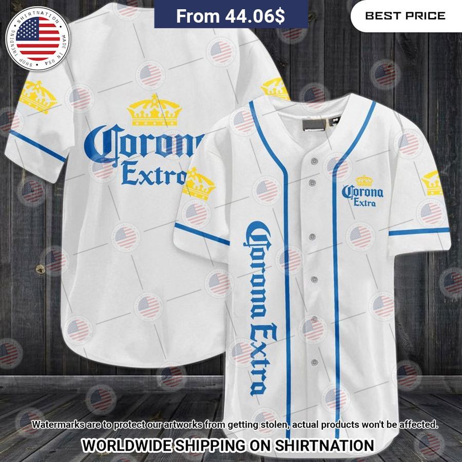 Corona Extra Baseball Shirt baseball jersey product view 1