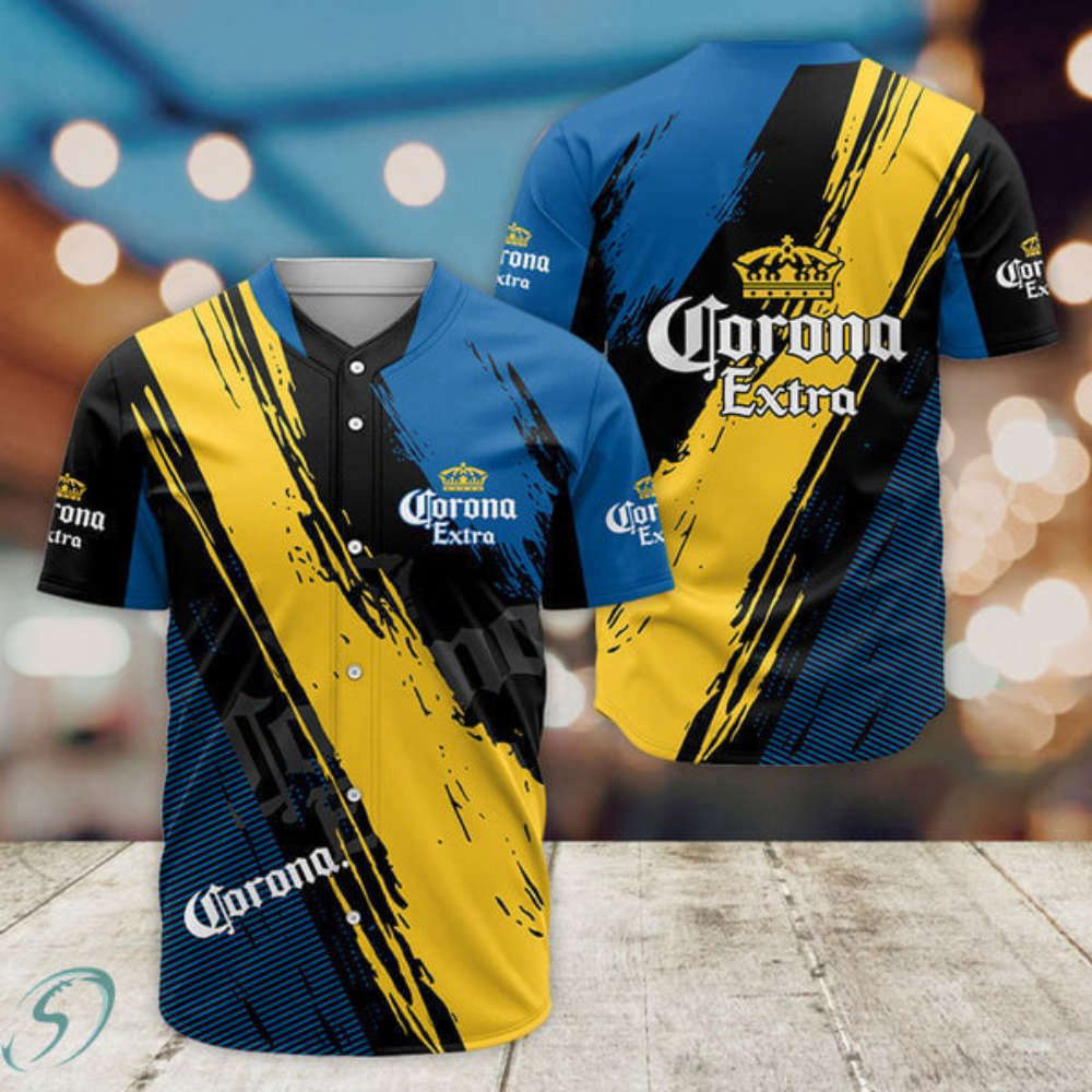 Corona Extra E-Sports Gaming Baseball Jersey: Ultimate Gear for Gamers - Aopprinter baseball jersey product view 2