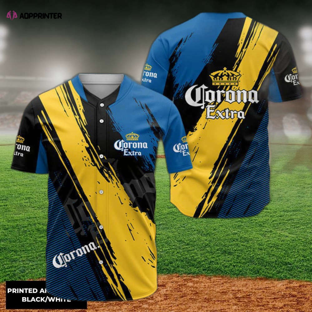 Corona Extra E-Sports Gaming Baseball Jersey: Ultimate Gear for Gamers - Aopprinter baseball jersey product view 1