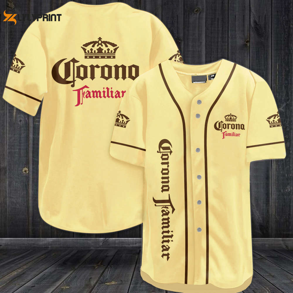 Corona Familiar Beer Baseball Jersey - lylyprint.com baseball jersey product view 1